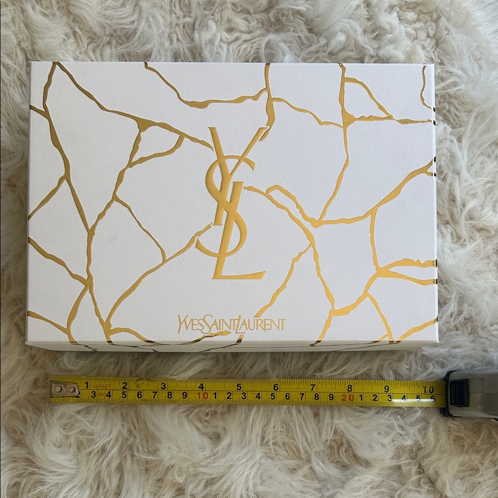 Yves Saint Laurent Gold on White Decorative Box